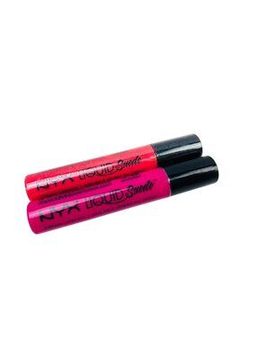 NYX Liquid Suede Cream Lipstick - Pink Lust & Life's A Beach - 2 pack Waterproof